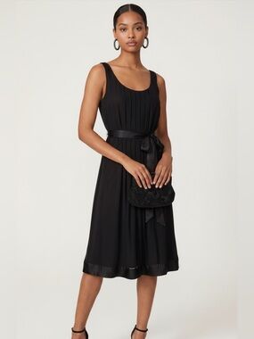 vintage y2k Nordstrom Jones new york Black sleeveless chiffon cocktail dress